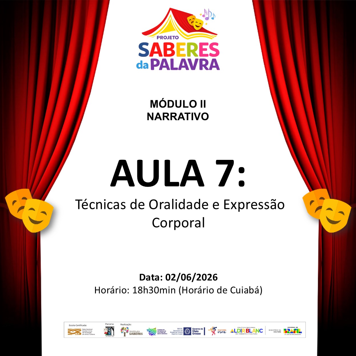 Aula 07 – Técnicas de Oralidade e Expressão Corporal